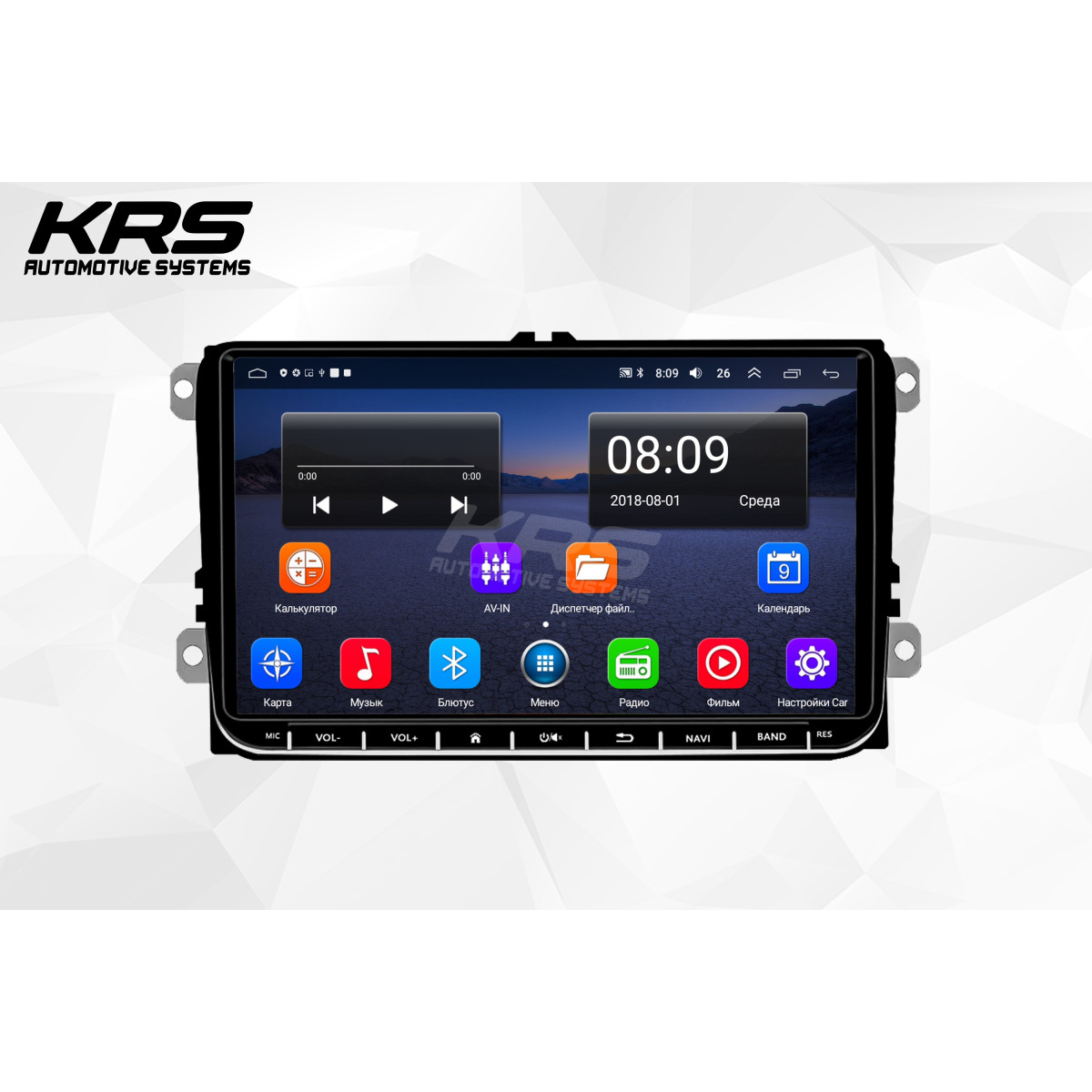 Универсальна штатная ANDROID магнитола с физическими кнопками VOLKSWAGEN KRS VK 100 1/32 GB 9" IPS