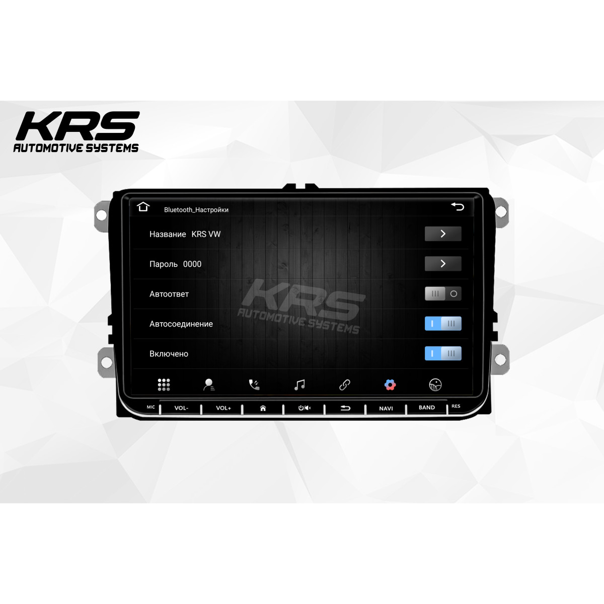 Универсальна штатная ANDROID магнитола с физическими кнопками VOLKSWAGEN KRS VK 100 1/32 GB 9" IPS