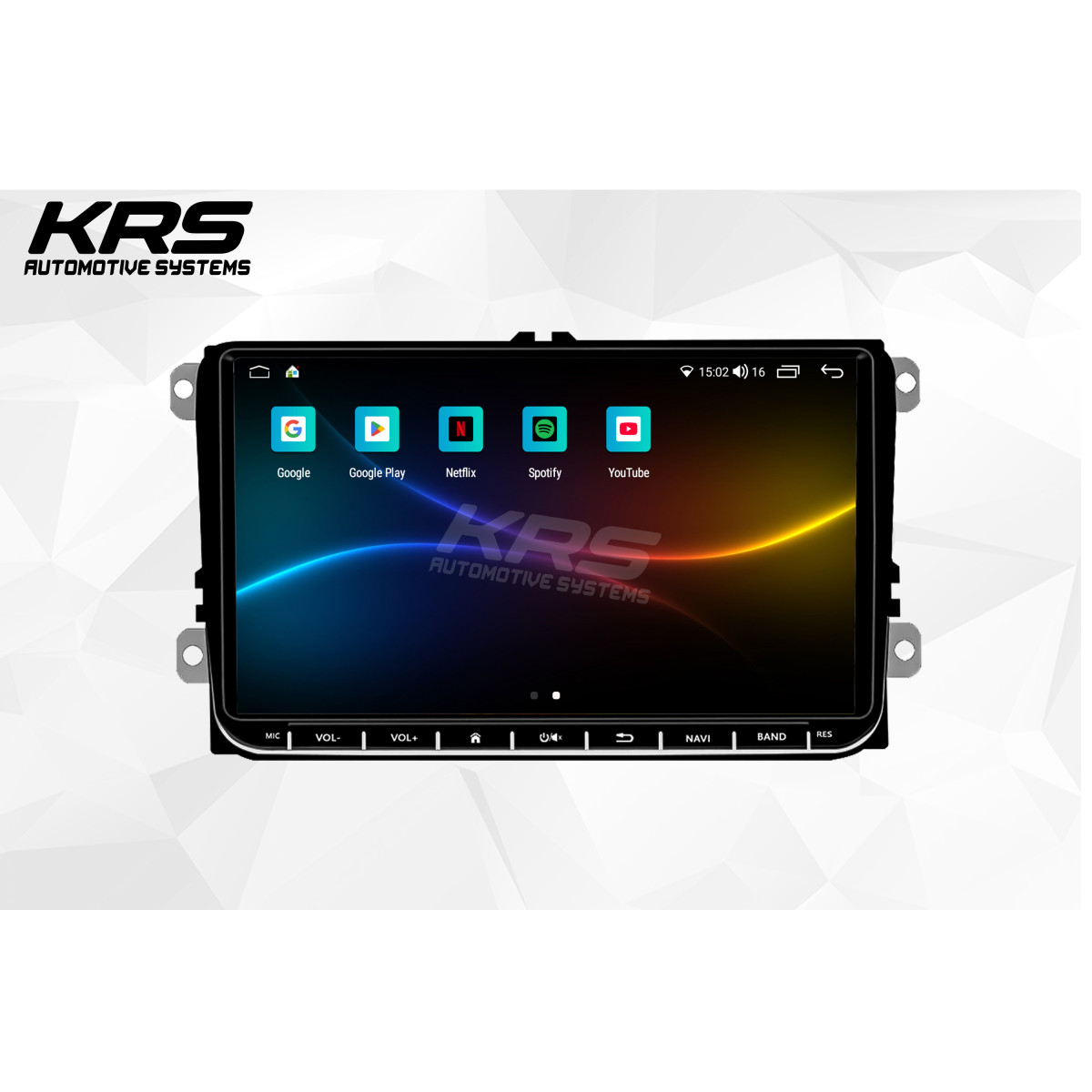 Универсальна штатная ANDROID магнитола с физическими кнопками VOLKSWAGEN KRS VK 200 2/32 GB 9" QLED