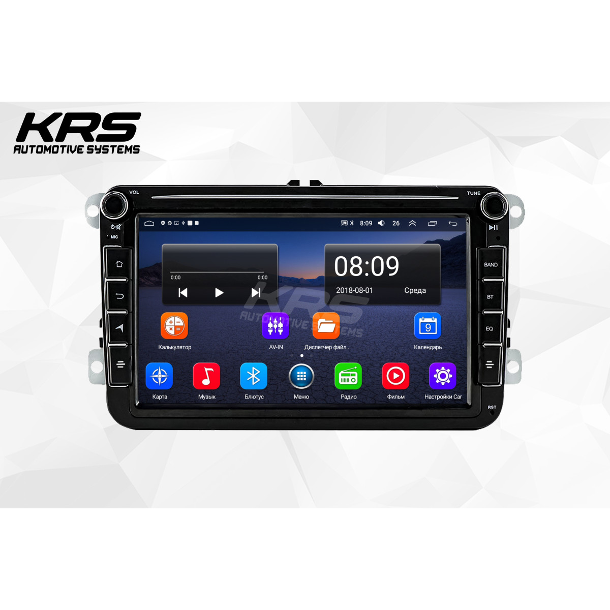 Универсальна штатная ANDROID магнитола с верхними крутилками VOLKSWAGEN KRS VU 150 2/32 GB 8" IPS