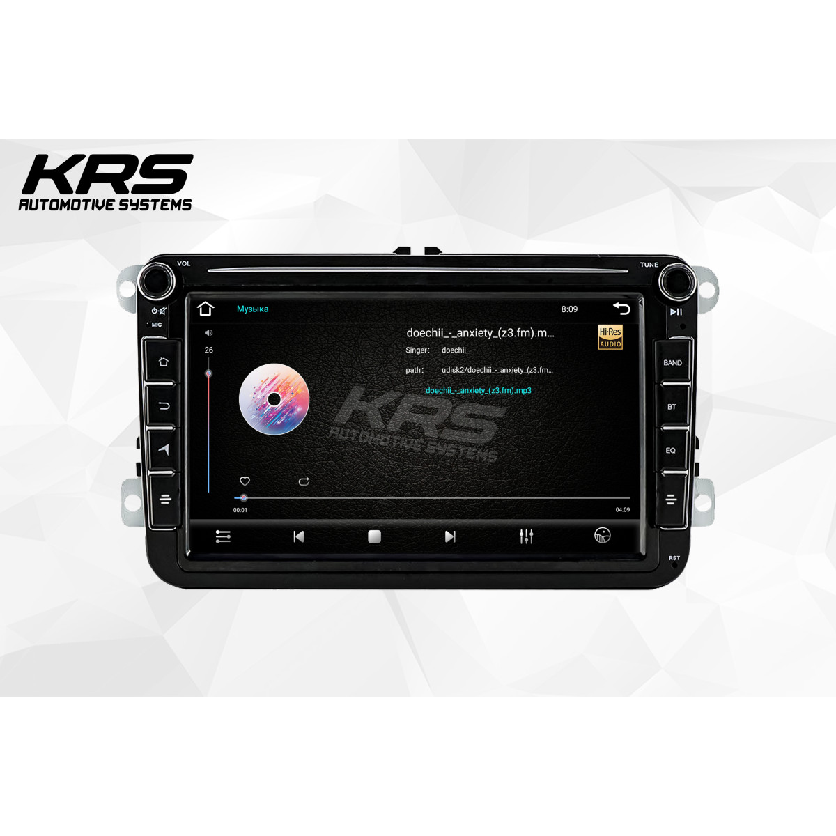 Универсальна штатная ANDROID магнитола с верхними крутилками VOLKSWAGEN KRS VU 150 2/32 GB 8" IPS