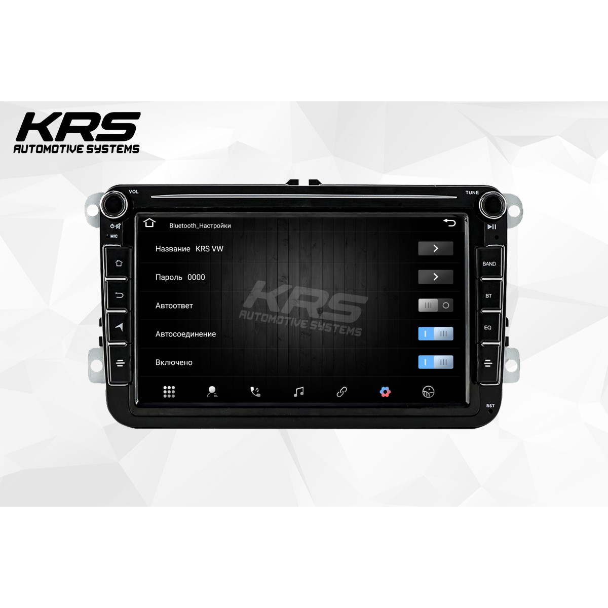 Универсальна штатная ANDROID магнитола с верхними крутилками VOLKSWAGEN KRS VU 150 2/32 GB 8" IPS