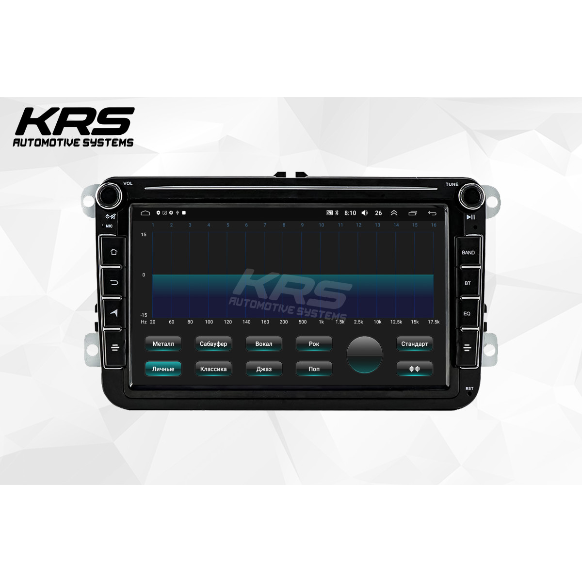 Универсальна штатная ANDROID магнитола с верхними крутилками VOLKSWAGEN KRS VU 150 2/32 GB 8" IPS