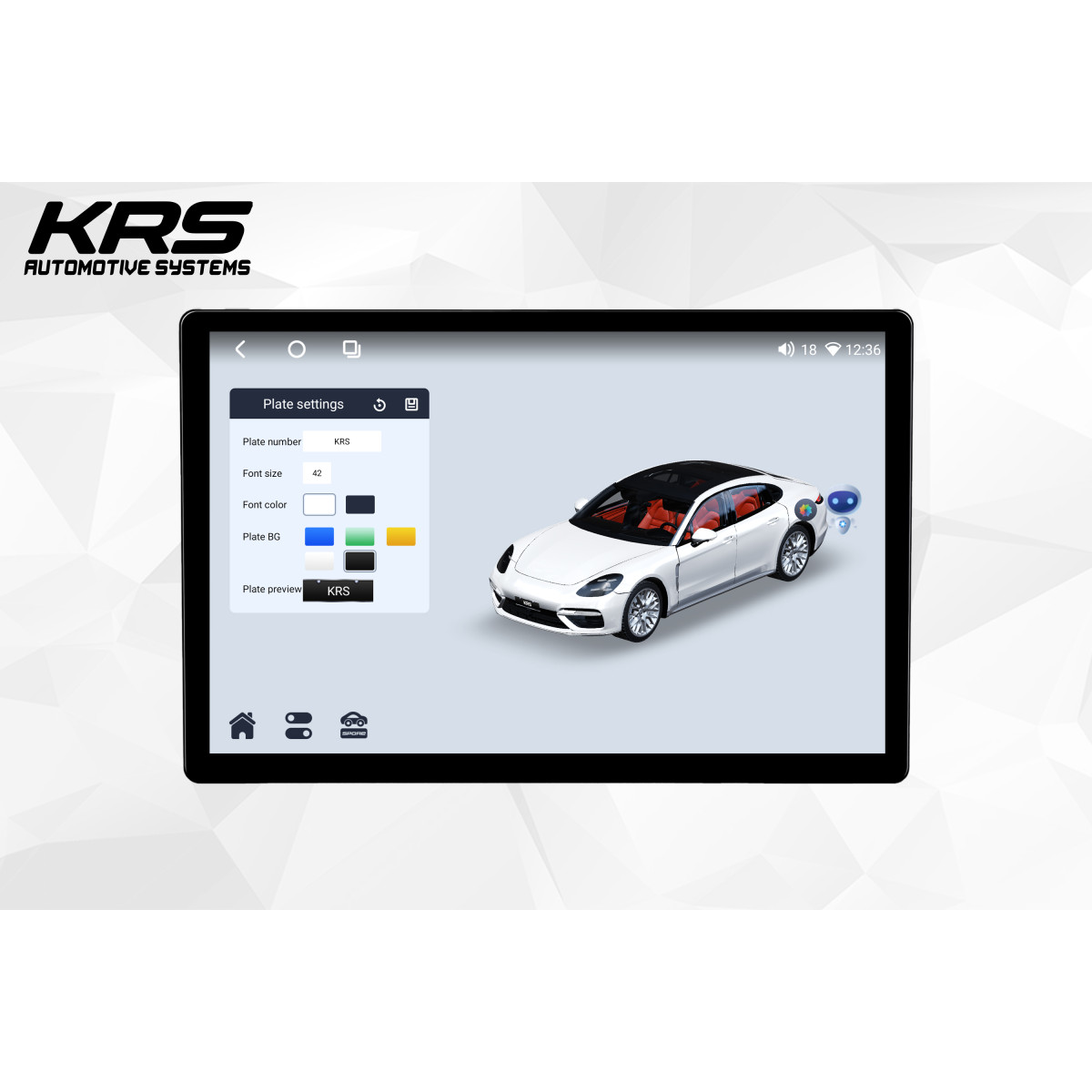 Универсальная штатная ANDROID магнитола KRS RS 300 13.1" 4/32 GB