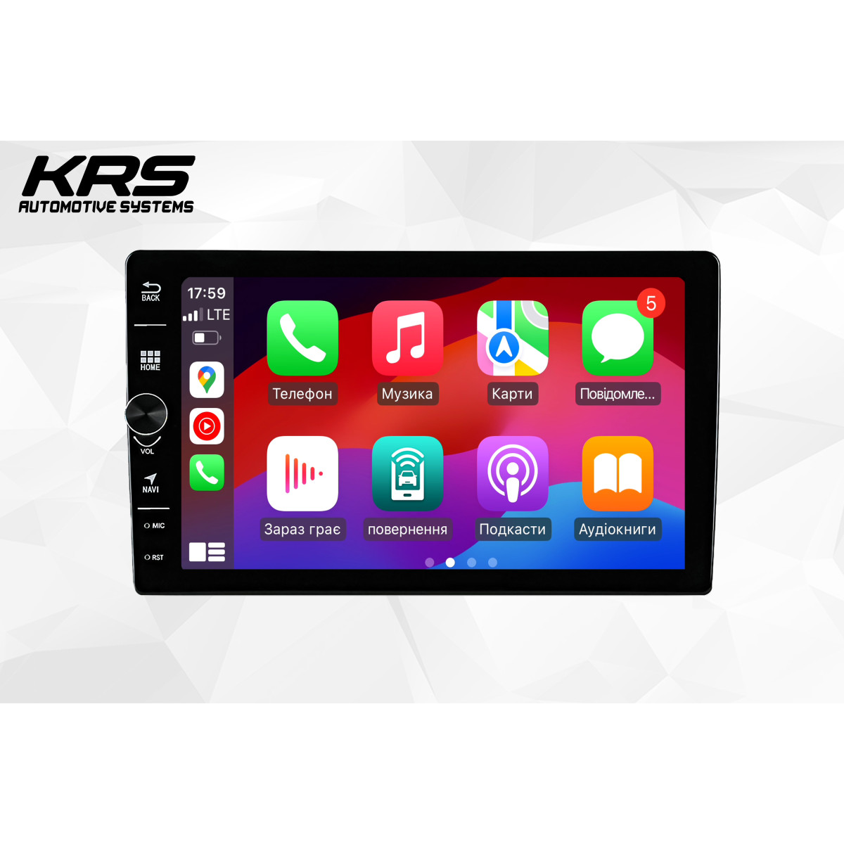 Универсальная штатная ANDROID магнитола KRS FS 200 9" 2/32 GB (с регулятором громкости)