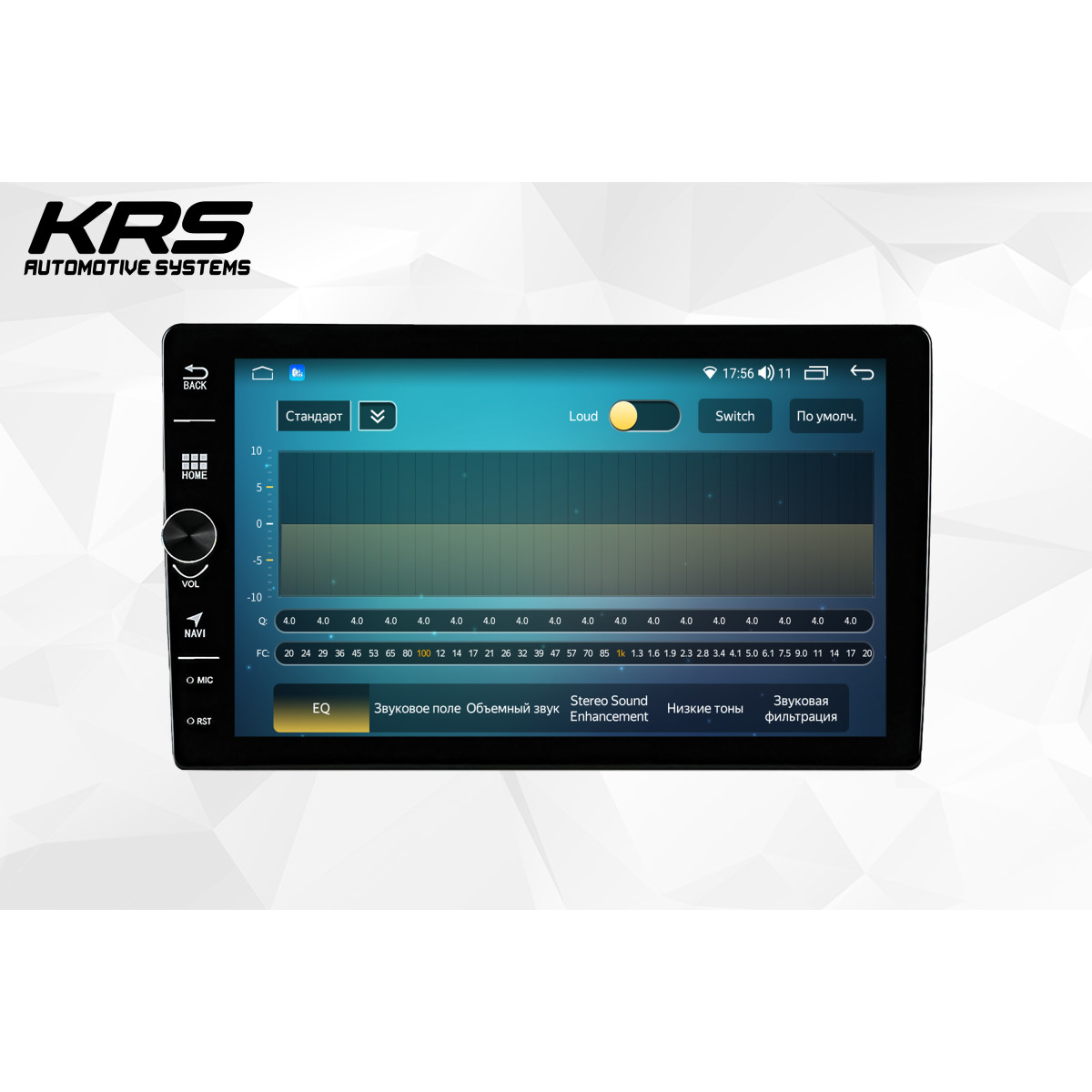 Универсальная штатная ANDROID магнитола KRS FS 200 9" 2/32 GB (с регулятором громкости)