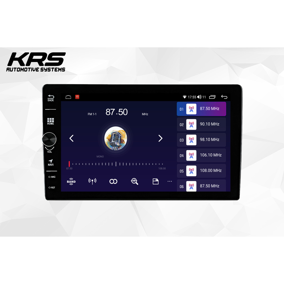 Универсальная штатная ANDROID магнитола KRS FS 200 9" 2/32 GB (с регулятором громкости)