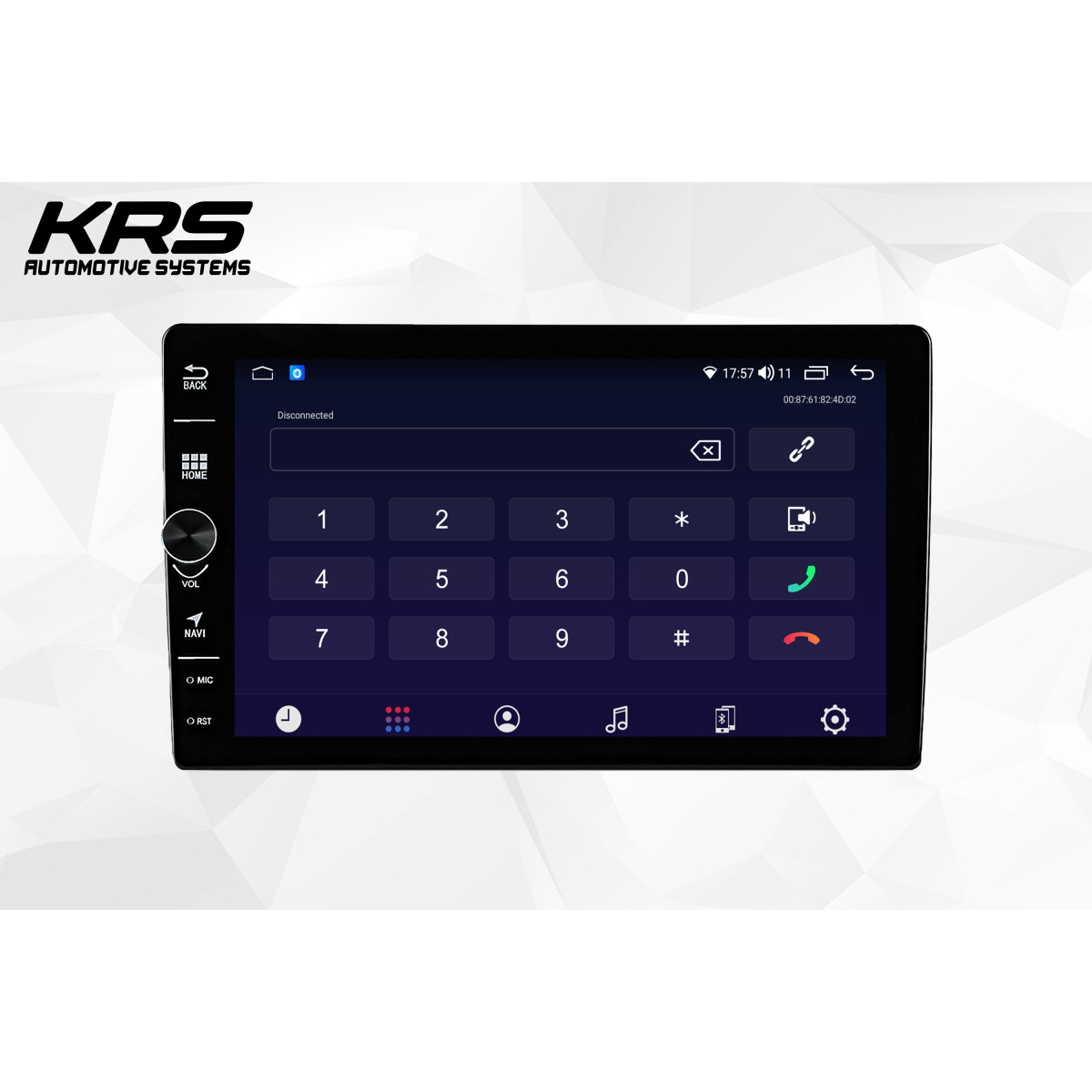 Универсальная штатная ANDROID магнитола KRS FS 200 9" 2/32 GB (с регулятором громкости)