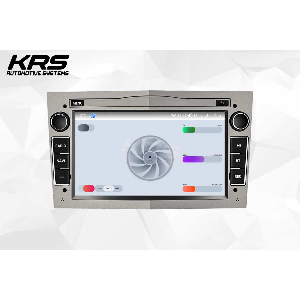 Универсальная штатная ANDROID магнитола OPEL KRS RS 200 2/32 GB 7" QLED (SILVER) (2003-2011)