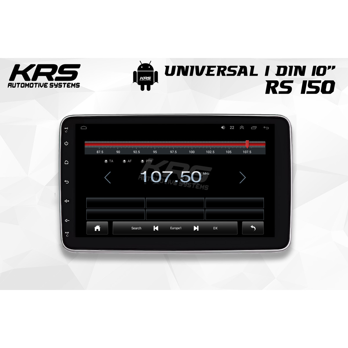 Универсальная штатная ANDROID магнитола 1 DIN KRS RS 150 10" 2/32 GB