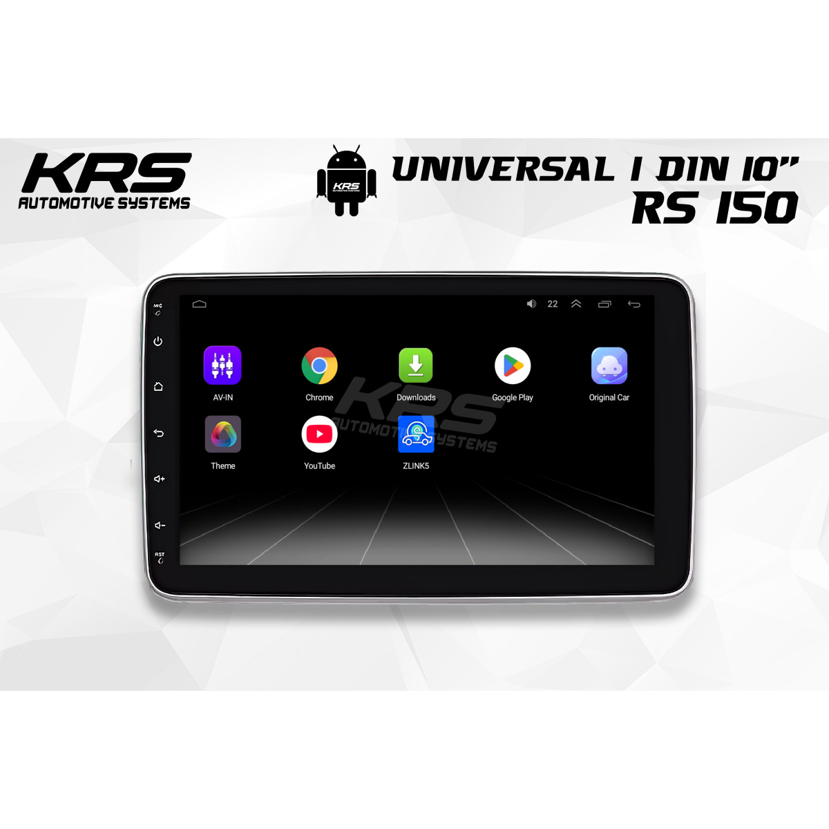 Универсальная штатная ANDROID магнитола 1 DIN KRS RS 150 10" 2/32 GB