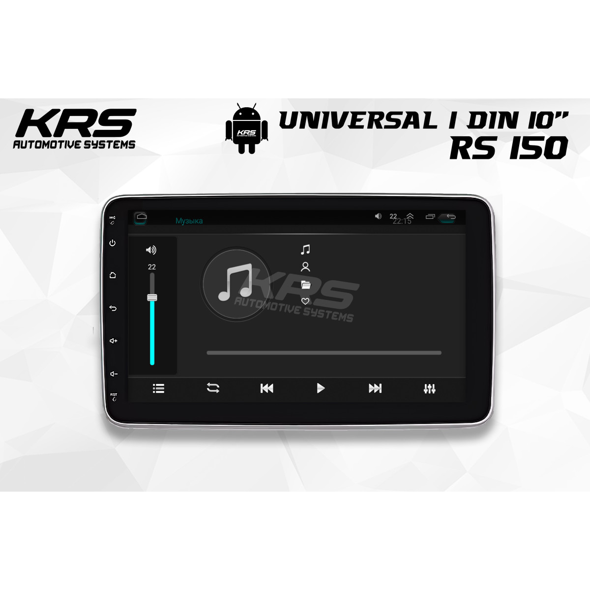 Универсальная штатная ANDROID магнитола 1 DIN KRS RS 150 10" 2/32 GB