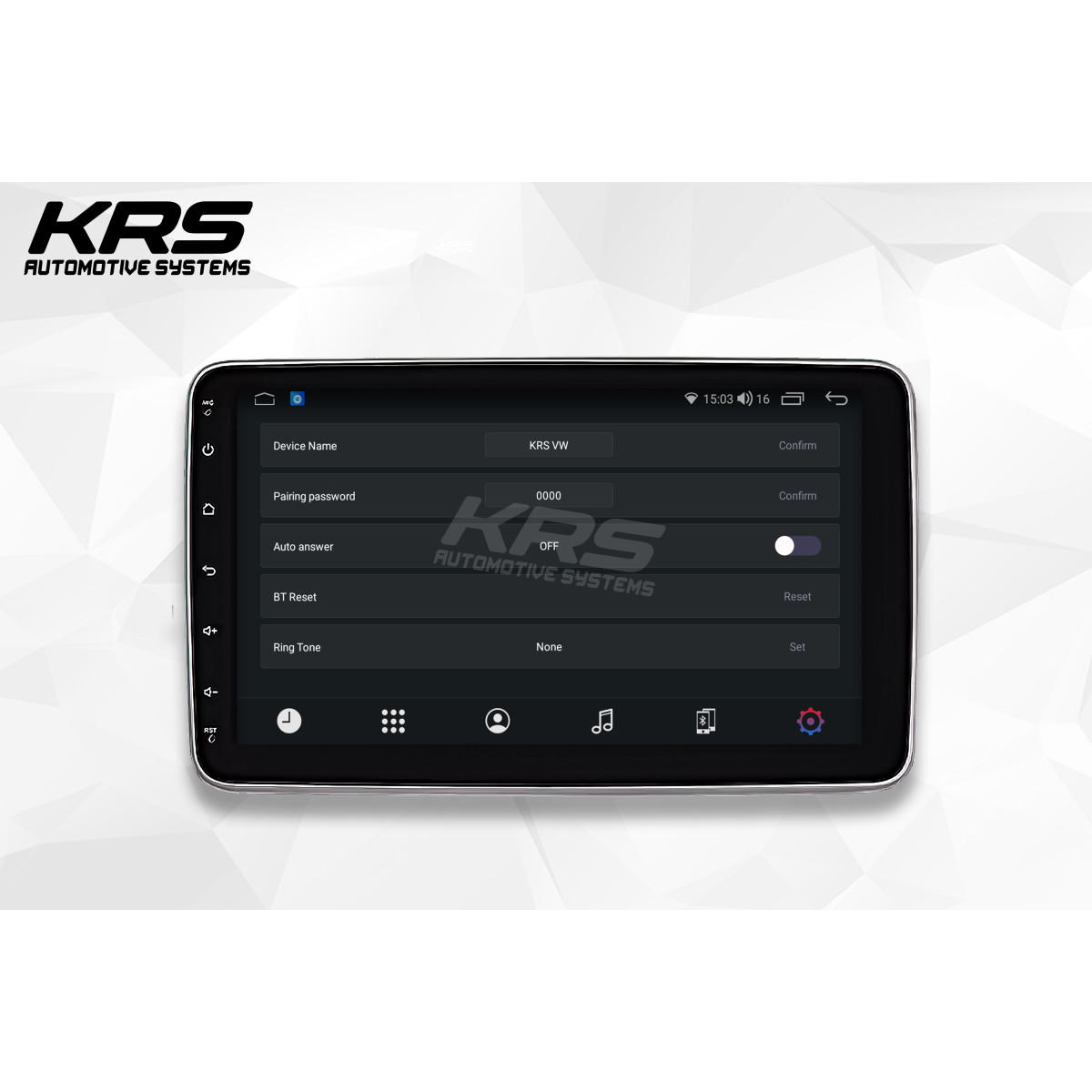 Универсальная штатная ANDROID магнитола 1 DIN KRS RS 300 10" 4/32 GB