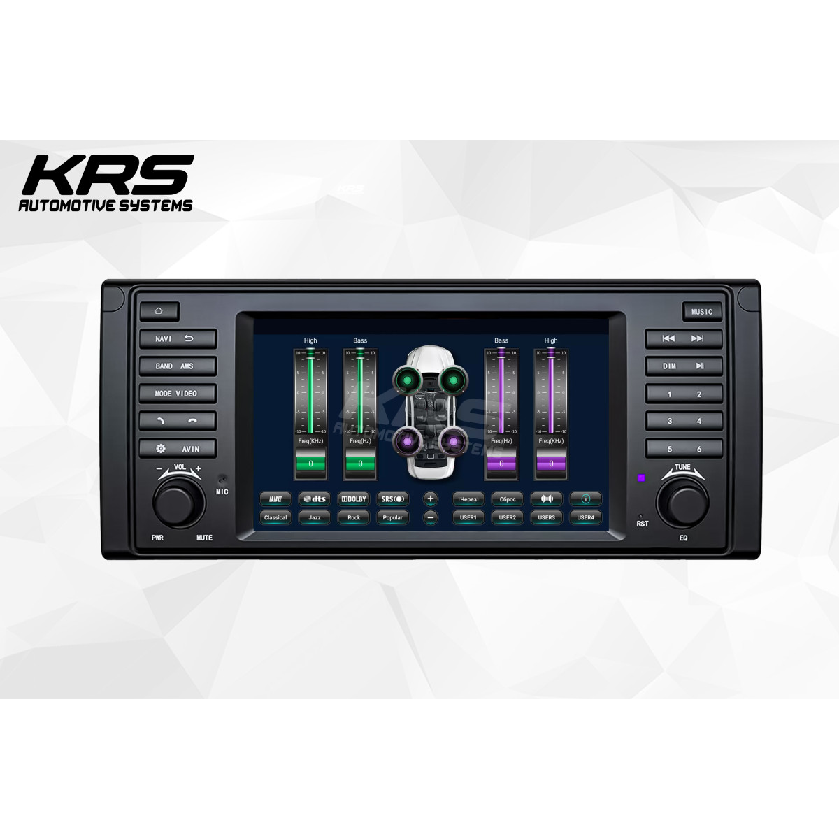 Универсальная штатная ANDROID магнитола BMW E38,E39 KRS RS 150 2/32 GB 7" IPS (1996-2007)