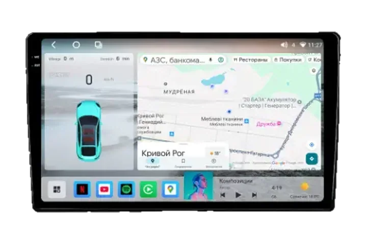 Штатна Android-магнітола KRS RS 600 2K 10" 6/128 GB