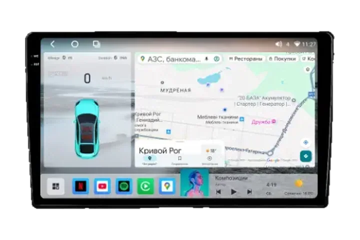 Штатна Android-магнітола KRS RS 6 Plus 2K 10" 8/128 GB