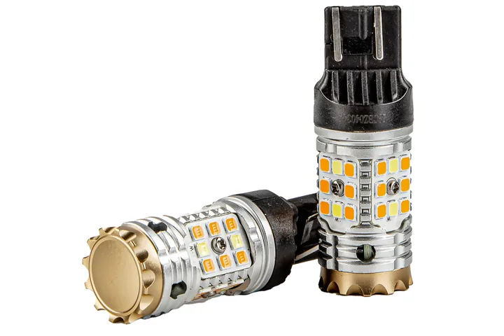 Светодиодная лампа KRS EVOLUTION 7443 (W21/5W) (WHITE/AMBER) 32 SMD 5500K 24W
